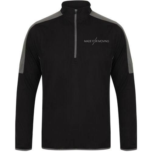 Contrast Zip Neck Midlayer Top Thumbnail