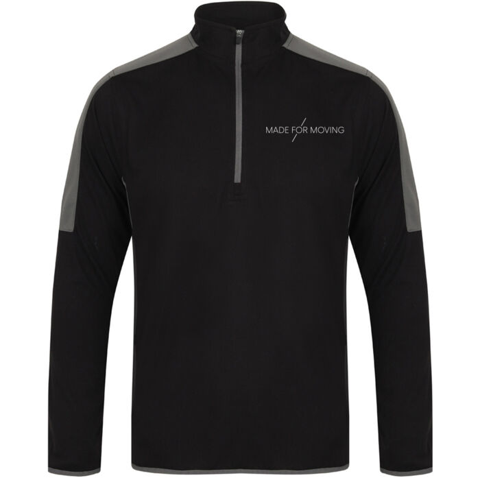 Contrast Zip Neck Midlayer Top Thumbnail